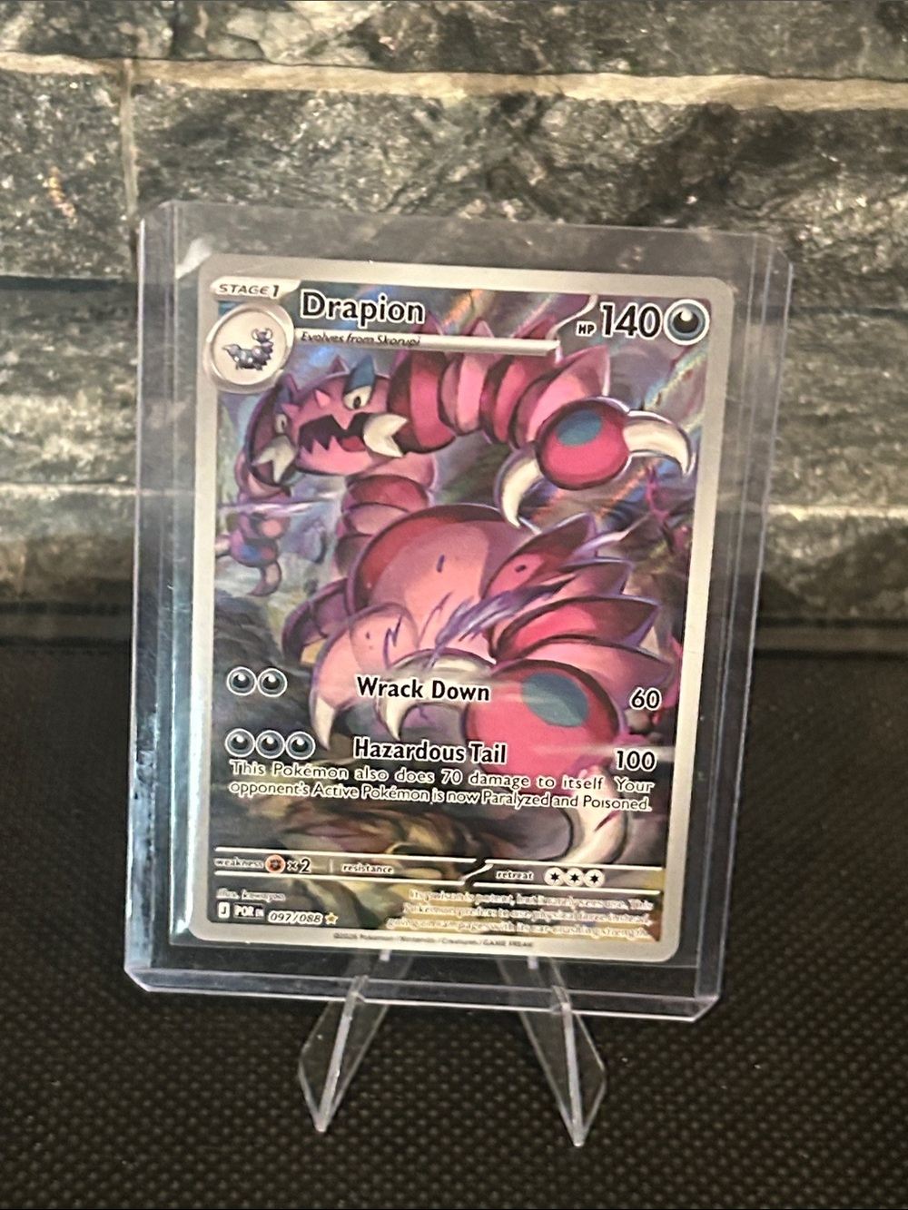 Pokemon Drapion‎ 097/088 Illustration Rare Holo from Perfect Order Set M/NM